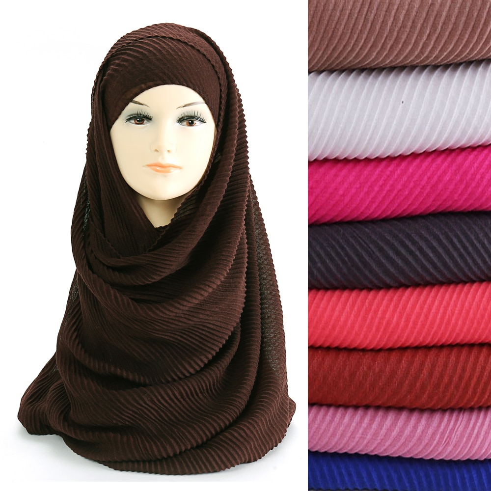  180 cm * 90 cm pleated crinkle  hijab ī ..